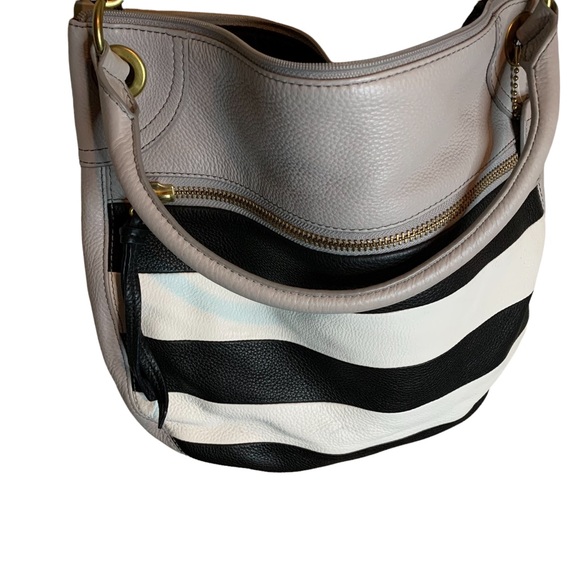 Fossil Bags Fossil Purse Karli Hobo Taupe Crossbody White Black